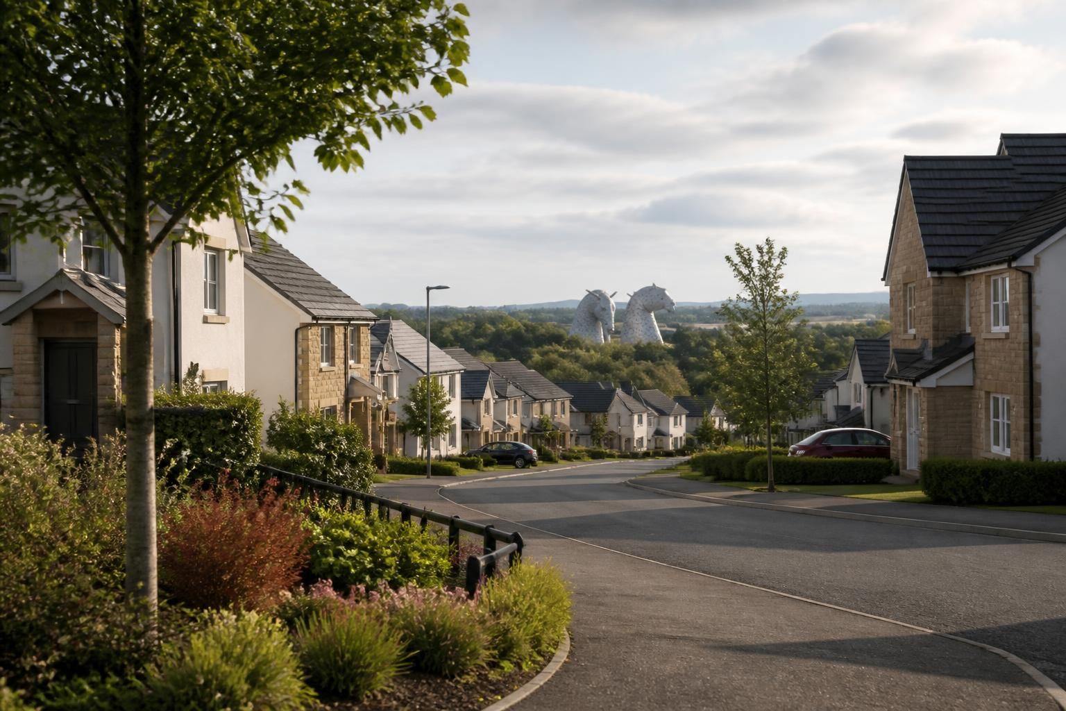 Tidy Falkirk neighborhood with calm residential streets.