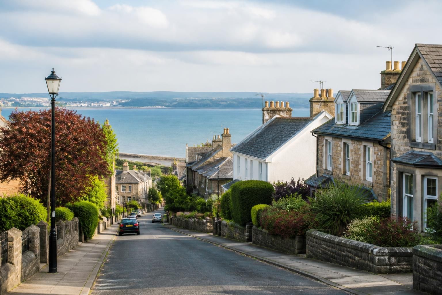 Neat Kirkcaldy neighborhood in soft natural light.